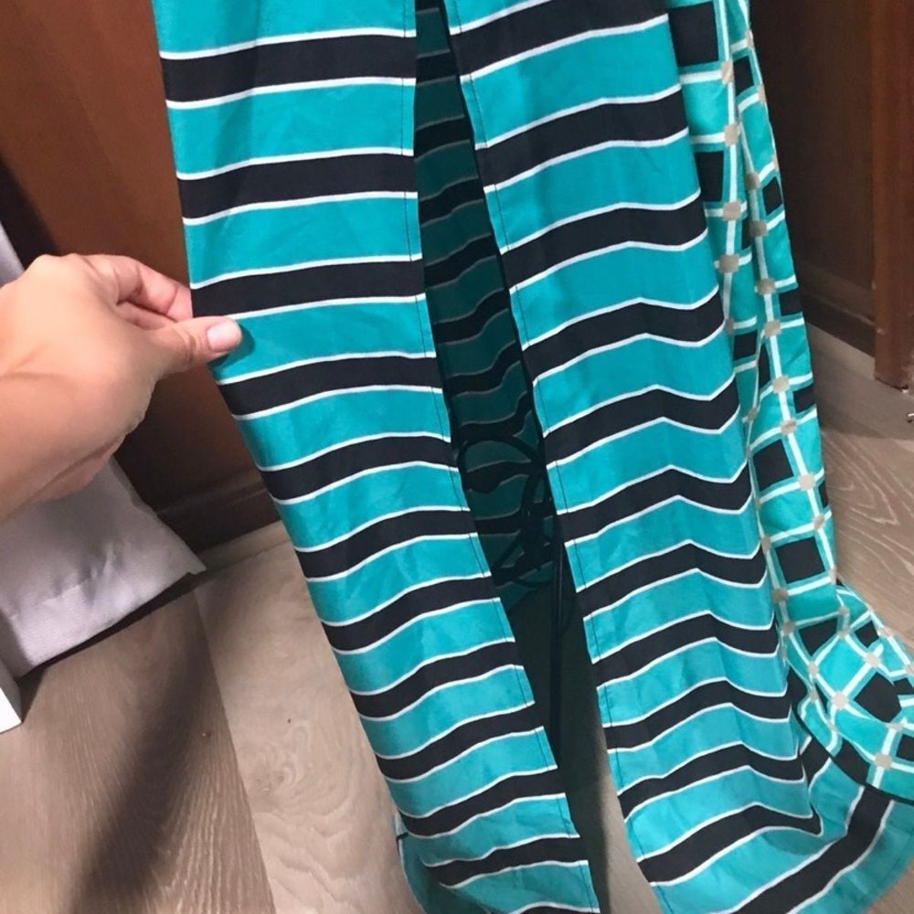 Michael Kors Maxi Sundress Teal Black XL - Picture 3 of 3